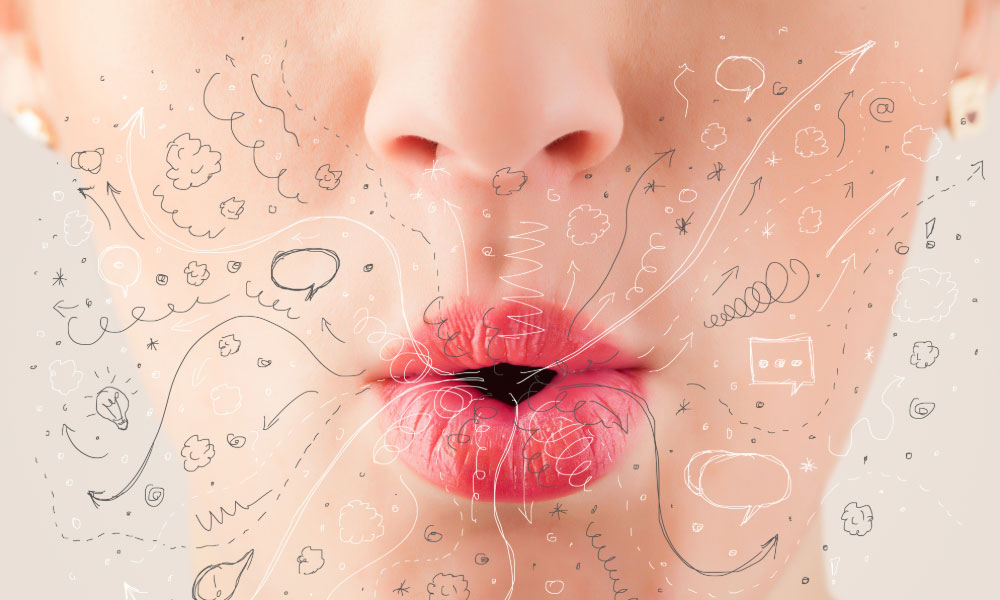 Una persona exhalando mejor depués de terapia neuromuscular